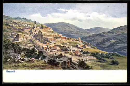 Künstler-AK F.Perlberg: Nazareth, Gesamtansicht