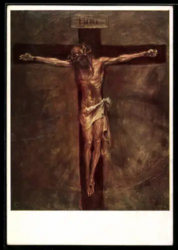 Künstler-AK Maria Spötl: Jesus am Kreuz