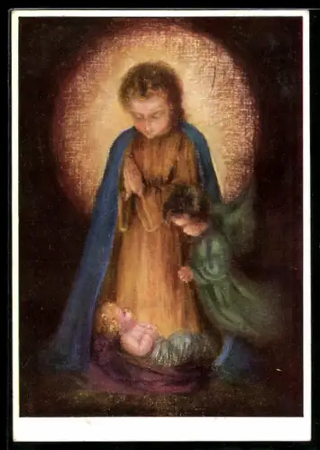 Künstler-AK Maria Spötl: Anbetung