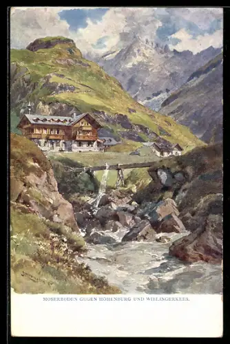 Künstler-AK Edward Theodore Compton: Moserboden gegen Hohensburg und Wielingerkees
