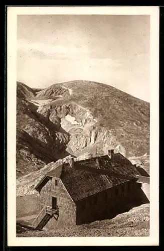 AK Schiestl Haus, Gesamtansicht mit Hochschwabgipfel