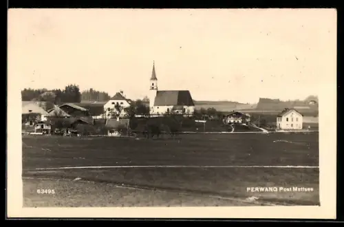 AK Perwang bei Mattsee, Ort mit Kirche