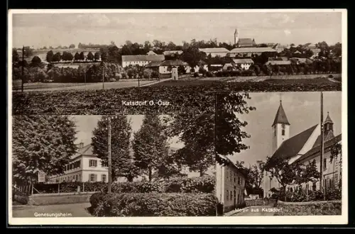 AK Katsdorf /Ob. Öst., Genesungsheim und Kirche, Panorama