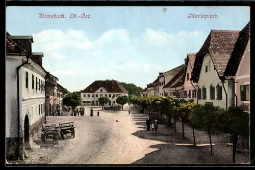 AK Wimsbach /Ob. Öst., Marktplatz