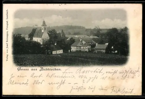 AK Aichkirchen, Ortsansicht mit Kirche