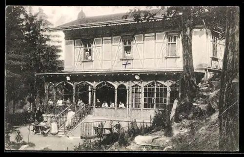AK Bergern im Dunkelsteinerwald, Oberbergern, Erholungsheim Waldhof mit Veranda