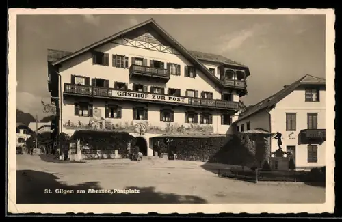 AK St. Gilgen am Abersee, Postplatz
