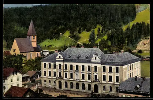 AK Bischofshofen, Schulhaus mit Kirche