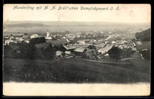 AK Munderfing /O. Ö., M. A. Brüll`schen Dampfsägewerk