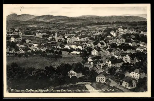 AK Aspach /O.-Oe., Wildenau, Harrers Kaufhaus, Eierkennzeichenstelle
