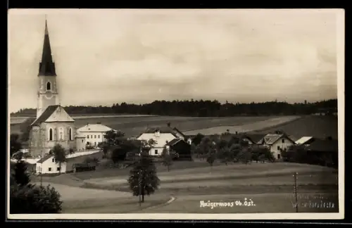 AK Haigermoos /Ob. Öst., Kirche und Ort