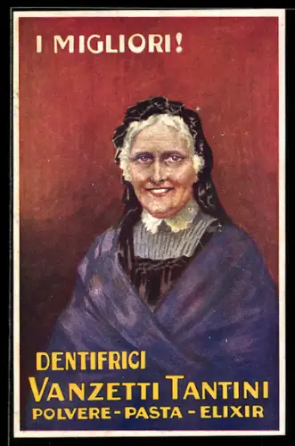 AK Dentifrici Vanzetti Tantini Polvere, Pasta, Elixir, Reklame