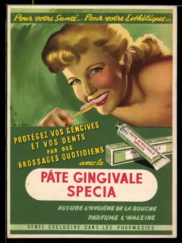AK Pâte Gingivale Specia, Reklame für Zahnpasta