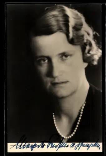 AK Fürstin Margarete Carola von Hohenzollern-Sigmaringen, Autograph