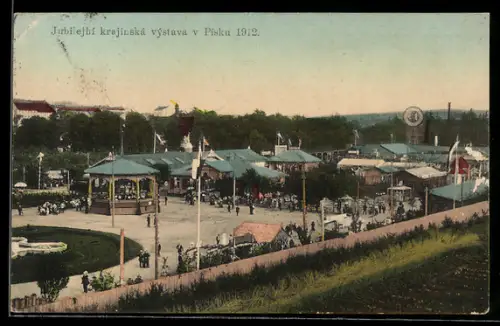 AK Pisek, Jubilejní krajinská výstava 1912, Panorama