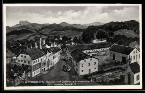 AK Palting /O.-Oe., Mundenham, Voggenberger Bräu, Gasthof und Gutsbesitz