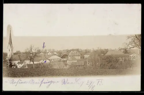 Foto-AK Wendling, Teilansicht mit Kirche