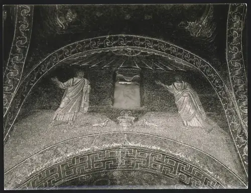 7 Fotografien Dr. Grebert, Ansicht Ravenna - Emilia-Romagna / Italien, Mausoleum Galla Placidia, Details Deckenmalerei
