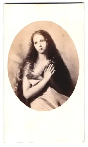 Fotografie Brockmann, Dresden, Gemälde. die heilige Agnes