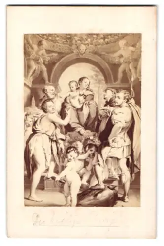 Fotografie Hanfstaengl, Dresden, Gemälde: St. Johannes, St. Geminianus, St. Peter & St. Georg, nach Correggio