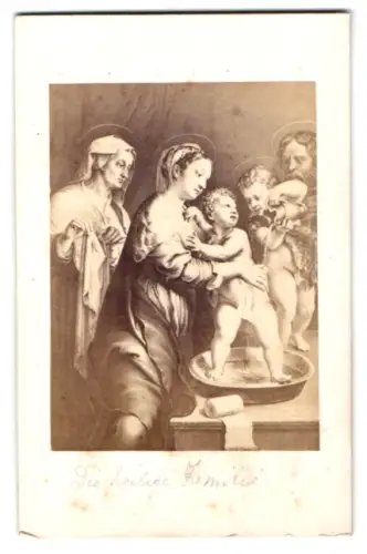 Fotografie Franz Hanfstaengl, München, Gemälde: Die heilige Familie, nach G. Romano