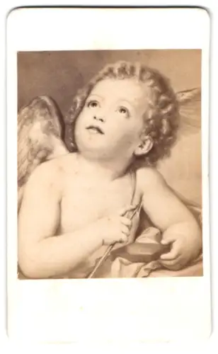 Fotografie F. & O. Brockmann, Dresden, Gemälde: Amor, den Pfeil schleifend, nach Raphael Mengs