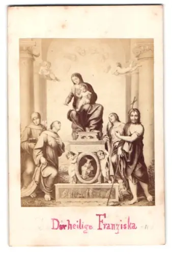 Fotografie Hanfstaengl, Dresden, Gemälde: der heilige Franziskus, nach Correggio