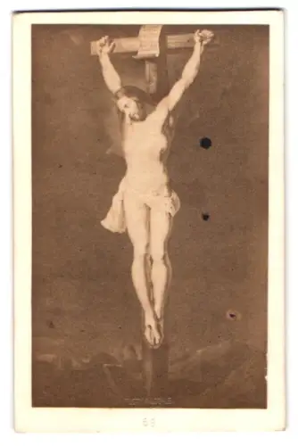 Fotografie Piloty & Loehle, München, Christus am Kreuz, nach Rubens