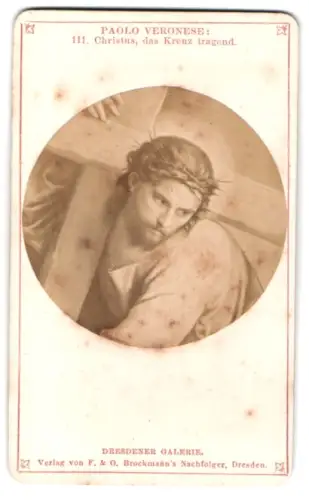 Fotografie F. & O. Brockmann, Dresden, Gemälde: Christus, das Kreuz tragend, nach Paolo Veronese