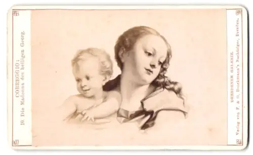 Fotografie F. & O. Brockmann, Dresden, Gemälde: Die Madonna des heiligen Georg, nach Correggio