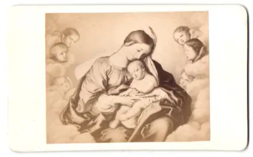 Fotografie F. & O. Brockmann, Dresden, Gemälde: Maria mit dem schlafenden Christuskind, nach Sassoferrato