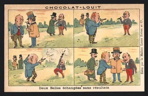 Sammelbild Chocolat-Louit, Deux Balles échangées sans résultats