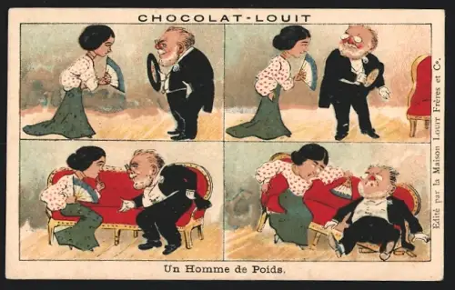 Sammelbild Chocolat-Louit, Un homme de poids