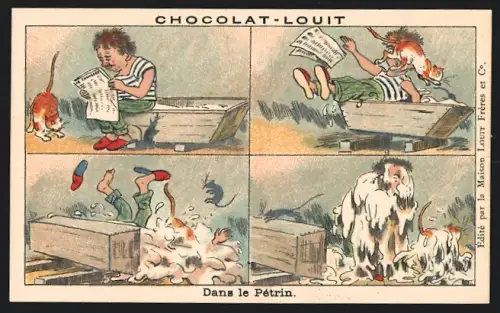 Sammelbild Chocolat-Louit, Dans le Pétrin
