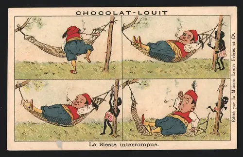 Sammelbild Chocolat-Louit, La Sieste interrompue
