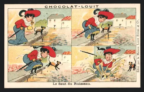 Sammelbild Chocolat-Louit, Le Saut du Ruisseau