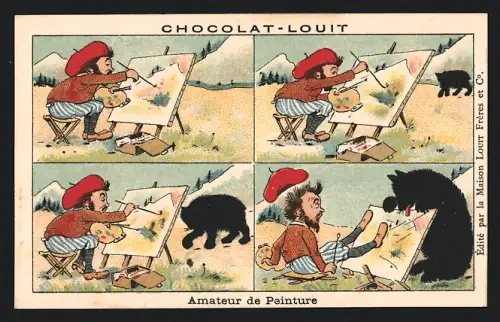 Sammelbild Chocolat-Louit, Amateur de Peinture