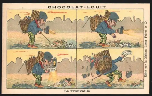 Sammelbild Chocolat-Louit, La Trouvaille