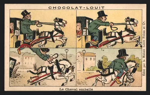 Sammelbild Chocolat-Louit, Le Cheval emballé
