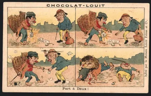 Sammelbild Chocolat-Louit, Part à deux
