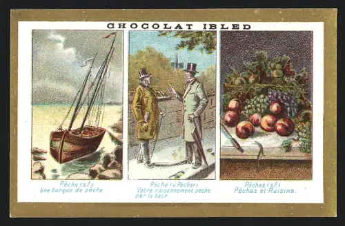 Sammelbild Chocolat Ibled, Pêche, une barque de pêche