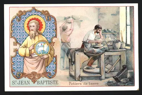 Sammelbild Paris, Chocolat Ibled, St. Jean Baptiste, Potiers de terre