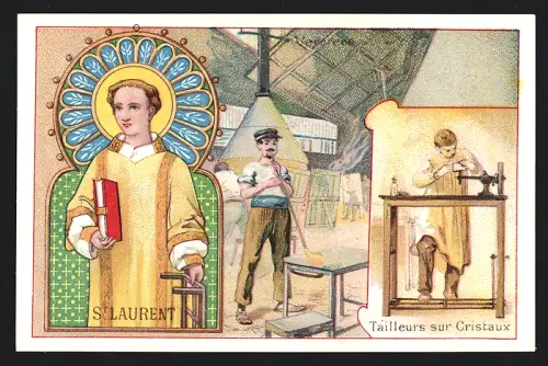 Sammelbild Paris, Chocolat Ibled, St. Laurent, Tailleurs sur Cristaux