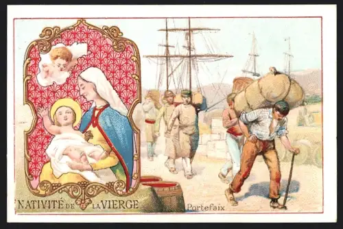 Sammelbild Paris, Chocolat Ibled, Nativité de la Vierge, Portefaix
