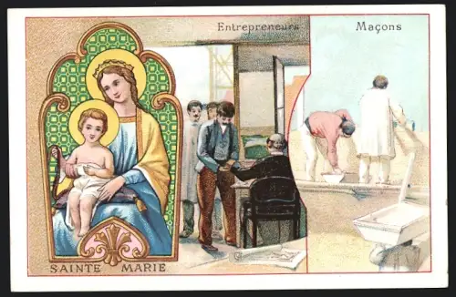 Sammelbild Paris, Chocolat Ibled, Sainte Marie, Entrepreneurs, Macons