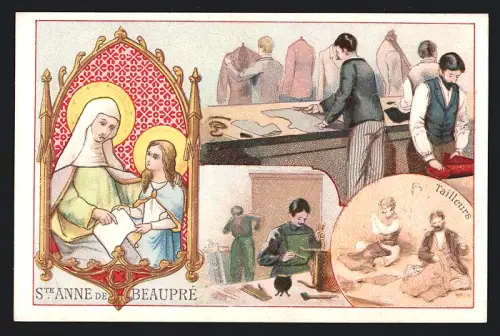 Sammelbild Paris, Chocolat Ibled, Sainte Anne de Beaupré, Tailleurs