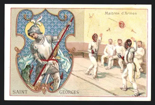 Sammelbild Paris, Chocolat Ibled, Saint Georges, Matries d`Armes
