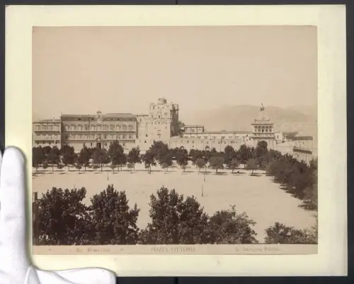 Fotografie G. Incorpora, Palermo, Ansicht Palermo, Piazza Vittoria, Grossformat 31 x 24cm