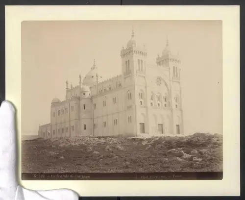 Fotografie Garrigues, Tunis, Ansicht Karthago, Blick auf die Kathedrale, Grossformat 31 x 24cm
