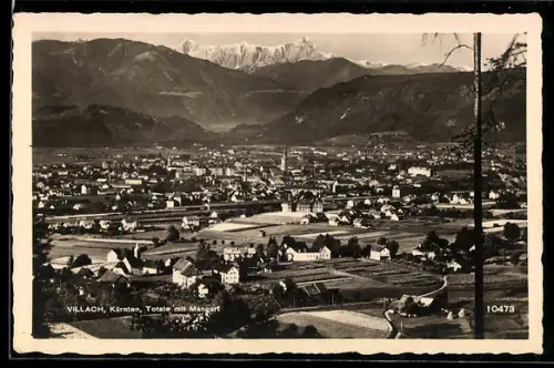 AK Villach /Kärnten, Totale mit Mangart
